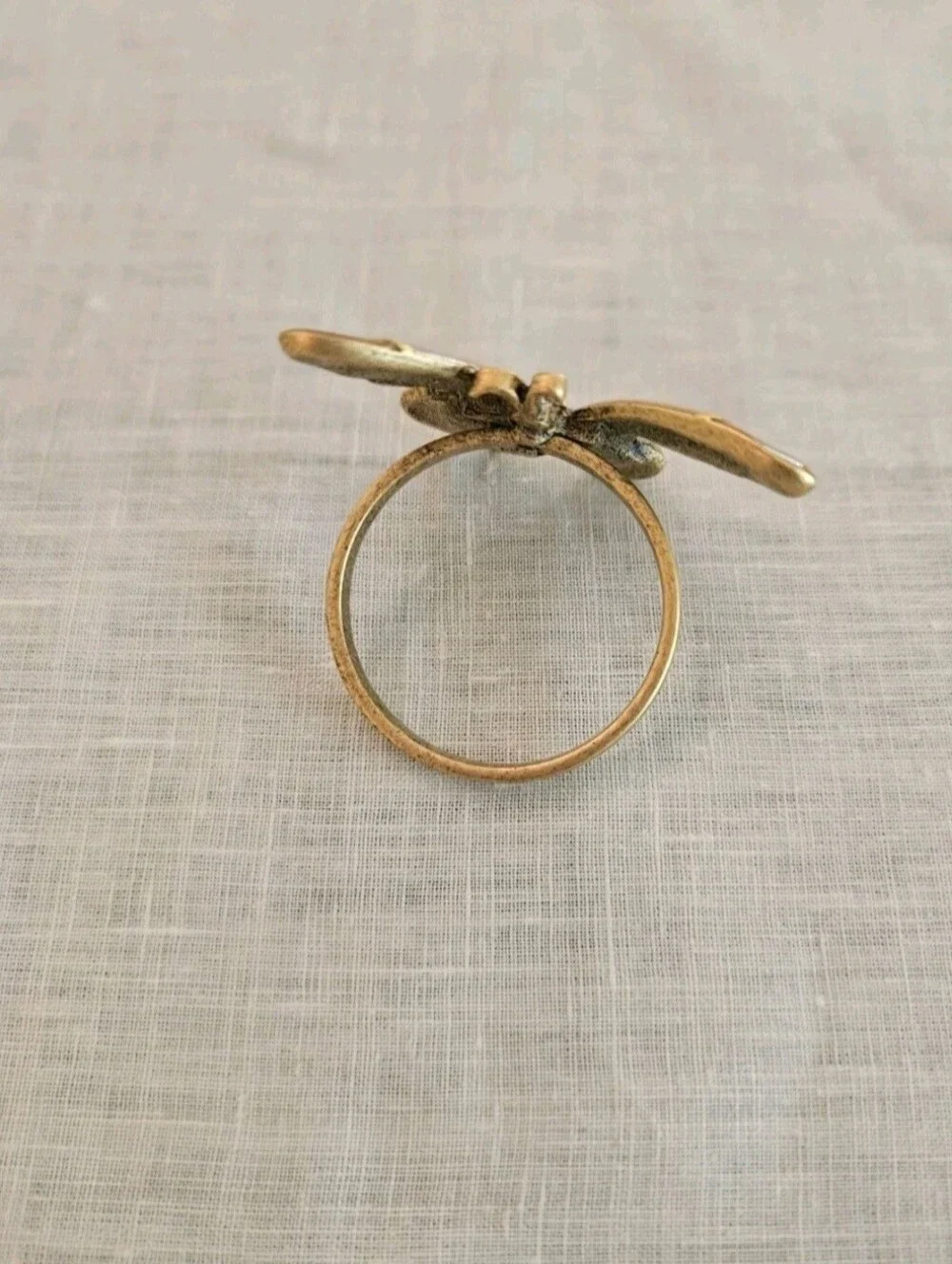 NWT Vintage Heavy Gold Enameled Butterfly Napkin Rings Set of 4 Bering’s